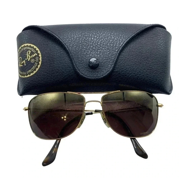 Ray Ban CHROMANCE Sunglasses Gold sunglasses - Picture 1 of 8